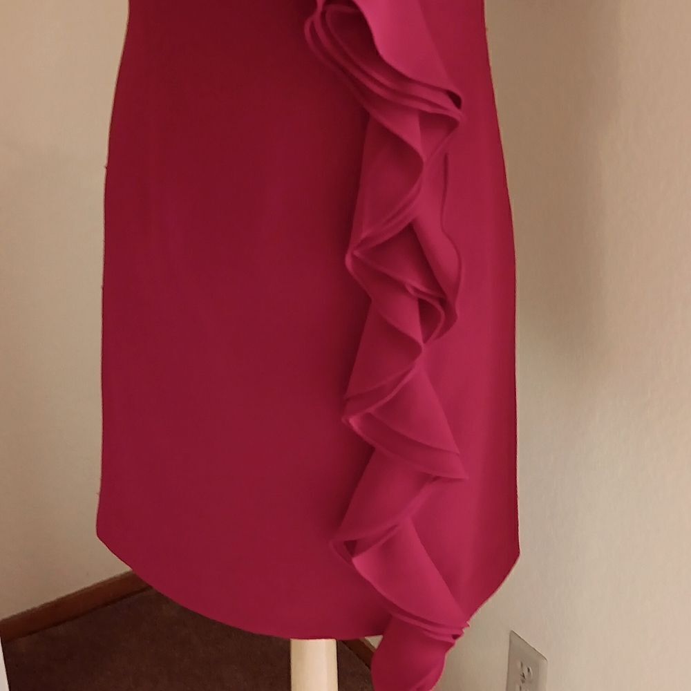 Rickie Freeman for Teri Jon Red Ruffled Dress - Picture 4 of 12